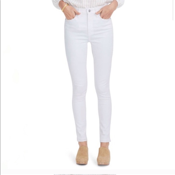 🆕 MADEWELL 10” High rise skinny white jeans - Picture 11 of 12